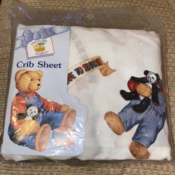 🧸 NWT Welcome to the World Crib Sheet - Picture 5 of 6